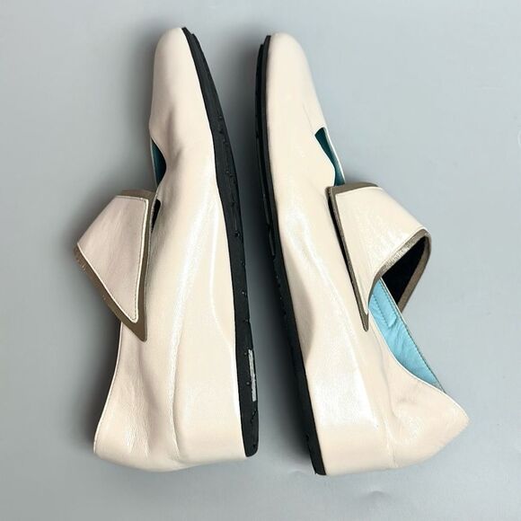 Thierry Rabotin Abra Mary Jane Shoes Leather low Wedge Off White EUR 41 US 10,5 - Picture 7 of 14